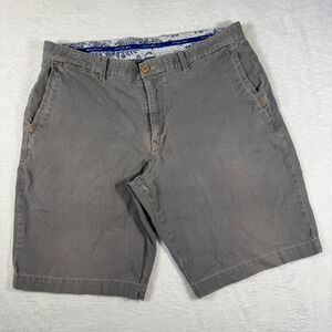 Tommy Bahama Micro Corduroy Shorts Gray Men's 36 Cotton Chino Stretch Marlin